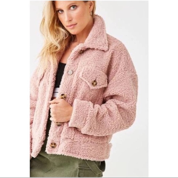 Forever 21 Premium Teddy button up Jacket - Picture 2 of 4